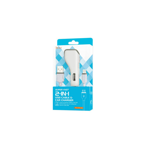 Micro USB Car Charger With Data USB Cable