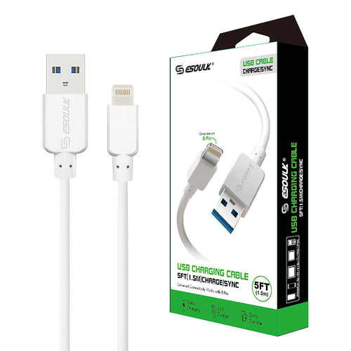 Lightning Iphone USB 5ft Round Cable For For 8 PIN 1.5A