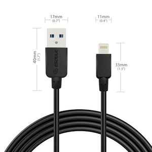 USB Lightning Iphone 10ft Round Cable For 8 PIN 2A