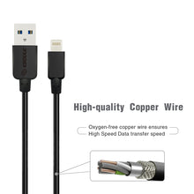 Load image into Gallery viewer, USB Lightning Iphone 10ft Round Cable For 8 PIN 2A