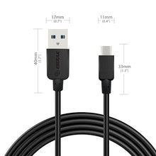 Load image into Gallery viewer, TYPE-C 2A 10ft Round Cable For In Black
