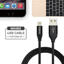 Load image into Gallery viewer, Canvas Cable 6.6ft For 8 PIN Iphone Ligthning