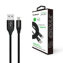 Load image into Gallery viewer, Canvas Cable 6.6ft For Type-C In Black