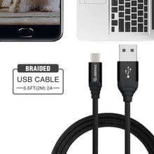 Load image into Gallery viewer, USB Type-C Canvas Cable 6.6ft
