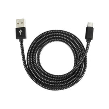 Load image into Gallery viewer, USB Type C 3.3Ft Nylon Braided Charging &amp; Sync Data Cable In Black