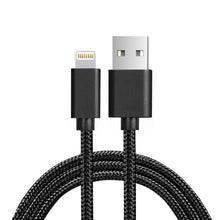 Load image into Gallery viewer, USB Lightning Iphone 3.3FT Metal Connector &amp; Nylon Braided 8 PIN USB 2.0 Data Cable In White