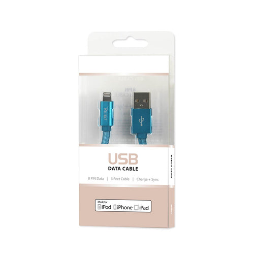 USB Lightning iPhone 3Ft Certified Braided Data Cable