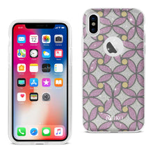 Load image into Gallery viewer, iPhone X/iPhone XS SHINE GLITTER SHIMMER FLOWER HYBRID CASE IN PINK