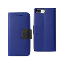 Load image into Gallery viewer, iPhone 8 Plus/ 7 Plus 3-In-1 Wallet Case In Navy