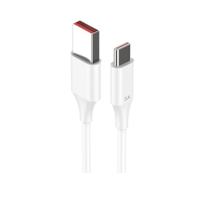 USB Type C 3.3ft 5.0A quick charge Cable with 480Mbps Data Sync In White