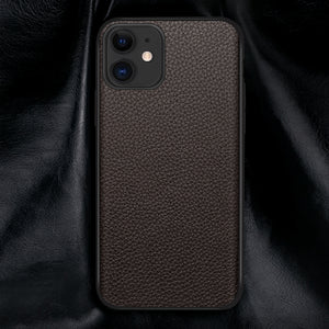 Premium PU Leather Outside and Flexible TPU Silicone Hybrid Slim Case for IPhone 11