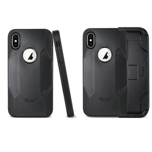 iPhone X/iPhone XS 3-In-1 Hybrid Heavy Duty Holster Combo Case In Black