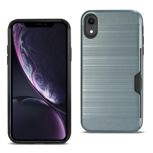 iPhone XR Slim Armor Hybrid Case With Card Holder In Navy