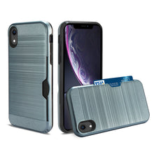 Load image into Gallery viewer, iPhone XR Slim Armor Hybrid Case With Card Holder In Navy