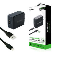 Load image into Gallery viewer, 12W 2.4A Wall Charger &amp; 5ft Cable For 8 PIN