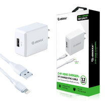 Load image into Gallery viewer, 12W 2.4A Wall Charger &amp; 5ft Cable For 8 PIN