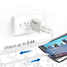 Load image into Gallery viewer, 12W 2.4A Dual USB Travel Wall charger With 5FT Type-C Charging Cable